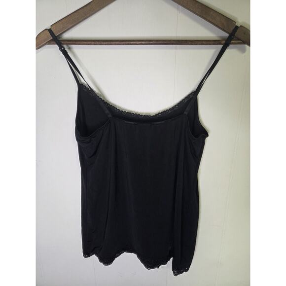 Jockey Camisole Undershirt Blsck With Mini Lace Trim Tank Top Size 2XL - Picture 3 of 5